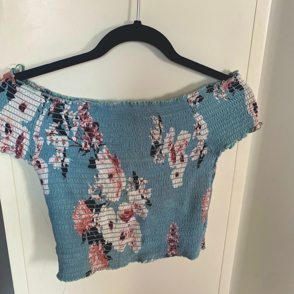 Kendall & Kylie Floral Ribbed Croptop